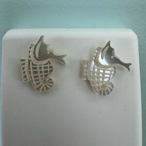 Mother of Pearl Seahorse studs